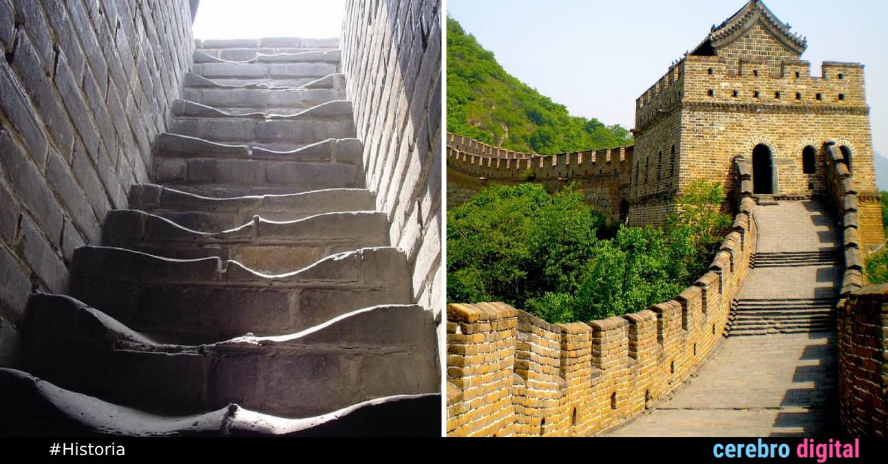 La Gran Muralla China y sus escalones irregulares