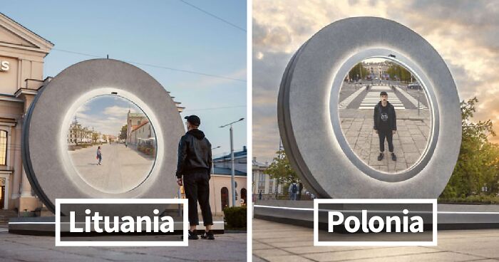 There is a portal that connects Poland and Lithuania