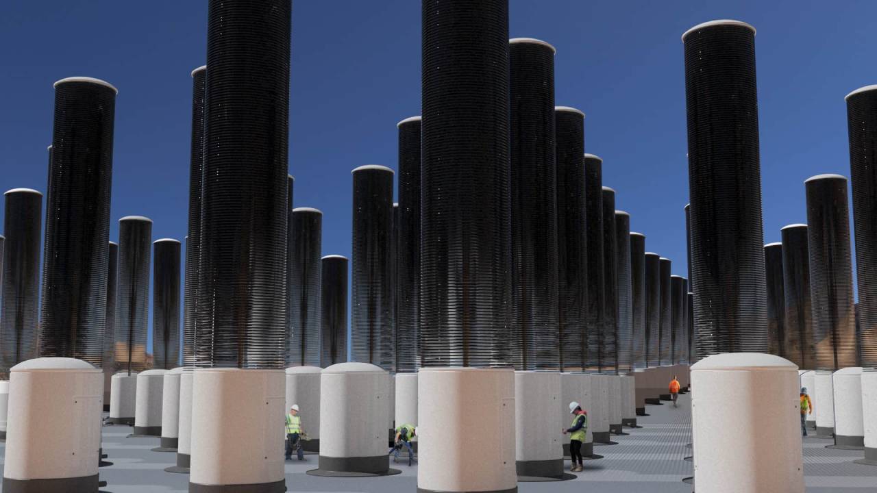 Árboles mecánicos: Una startup asegura que revolucionará la lucha contra el cambio climático