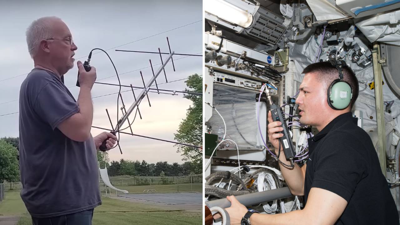 Un hombre hizo contacto con la Estación Espacial Internacional usando una antena casera