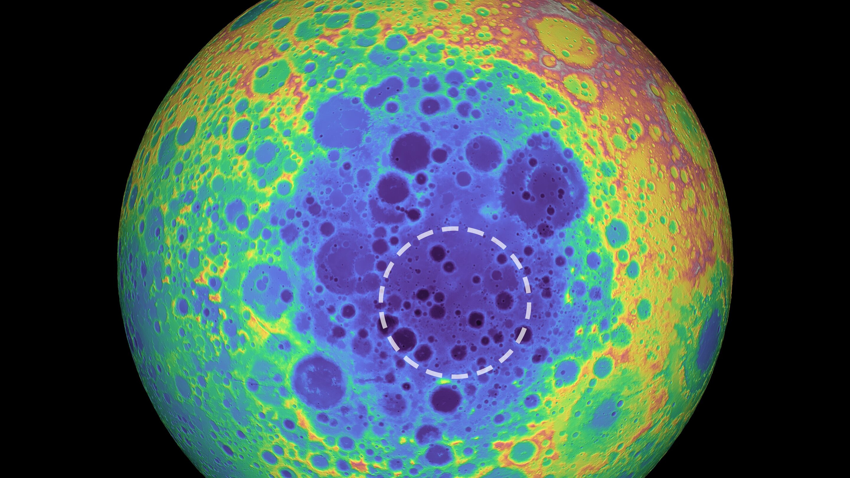 Es descubierta una gran anomalía debajo del cráter más grande de la Luna