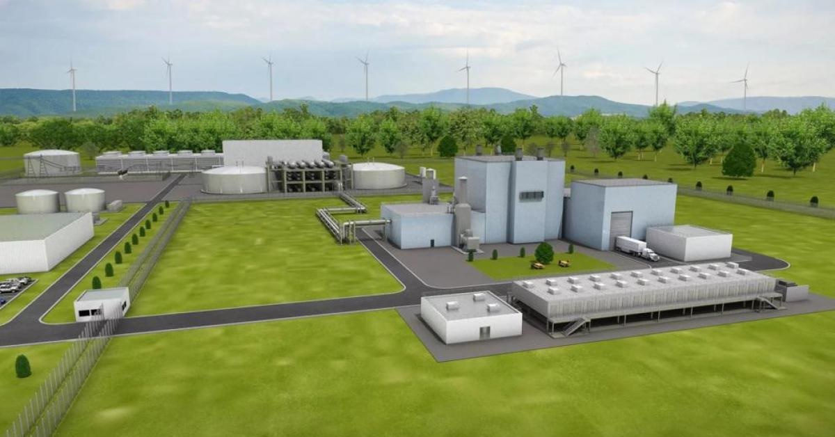 maqueta de planta nuclear natrium