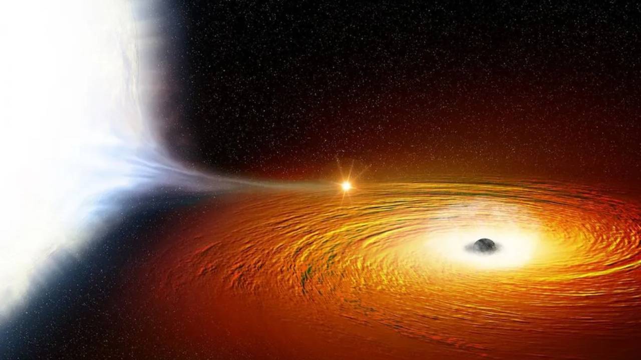 Observa cómo una estrella es destruida por un agujero negro supermasivo