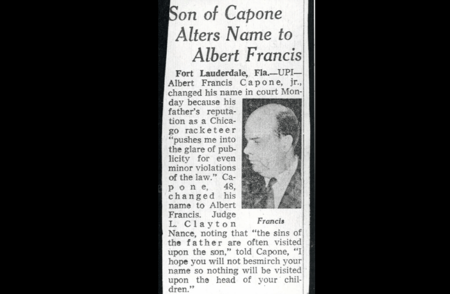 La vida secreta de Albert Francis Brown: el hijo de Al Capone